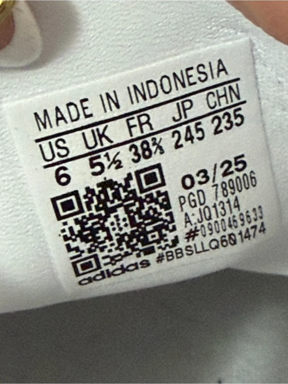 Adidas Originals Sambae J White Mint Gum Platform Sneakers Size 6 Youth